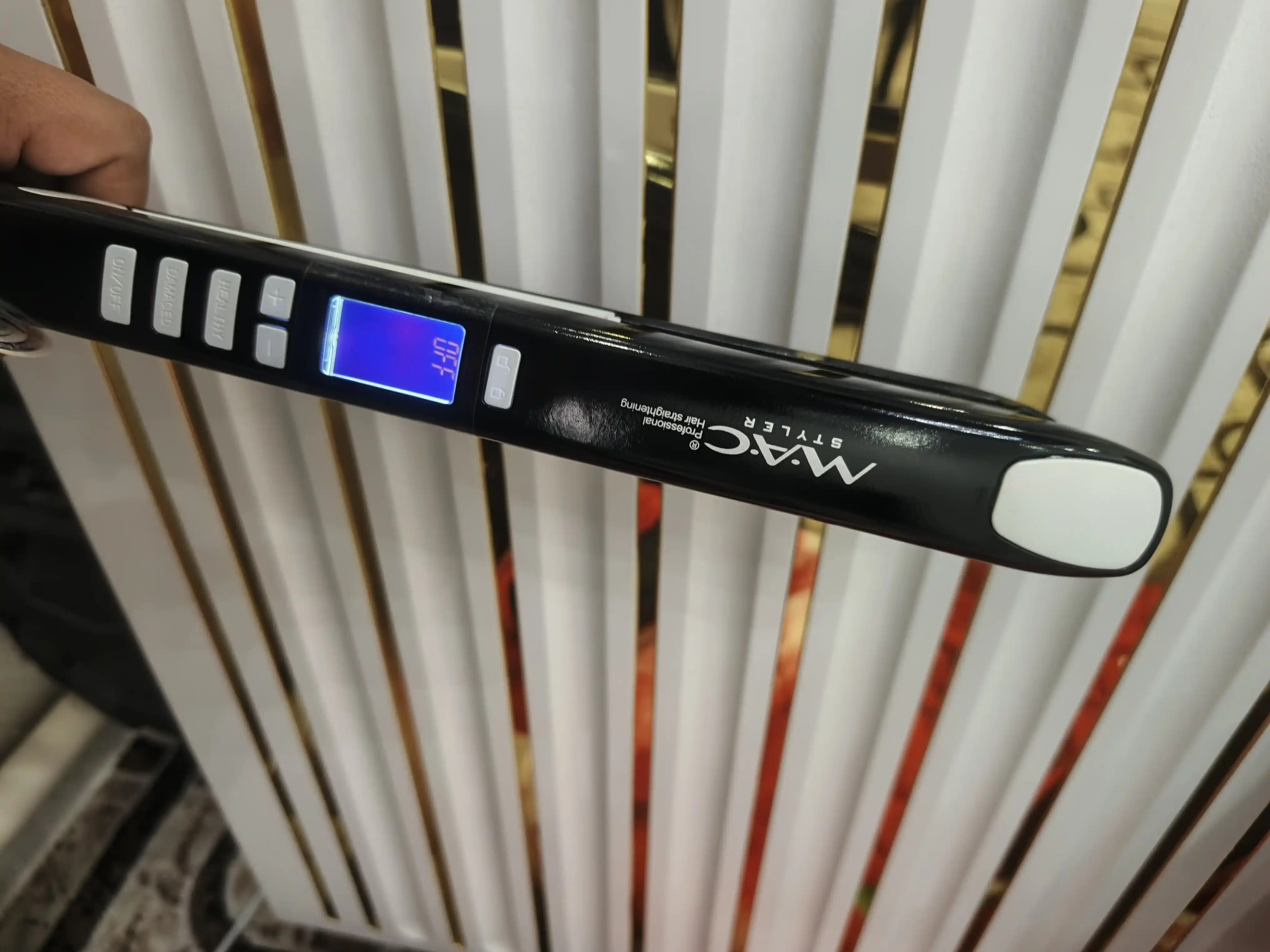 MAC Styler Keramika soch dazmoli, professional to‘g‘rilagich, LCD displey, 480°F