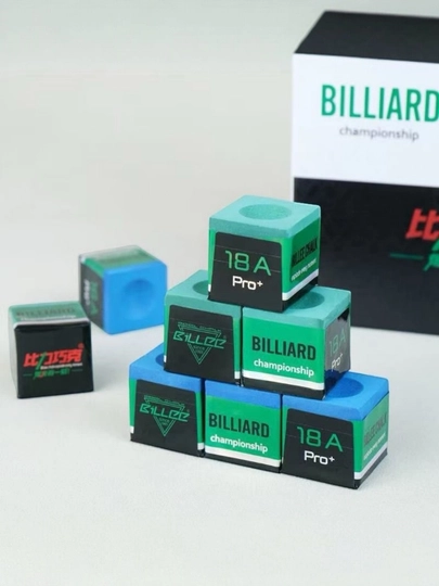 Бильярдный мел Billiard championship 18A, для контроля вращения, зеленый