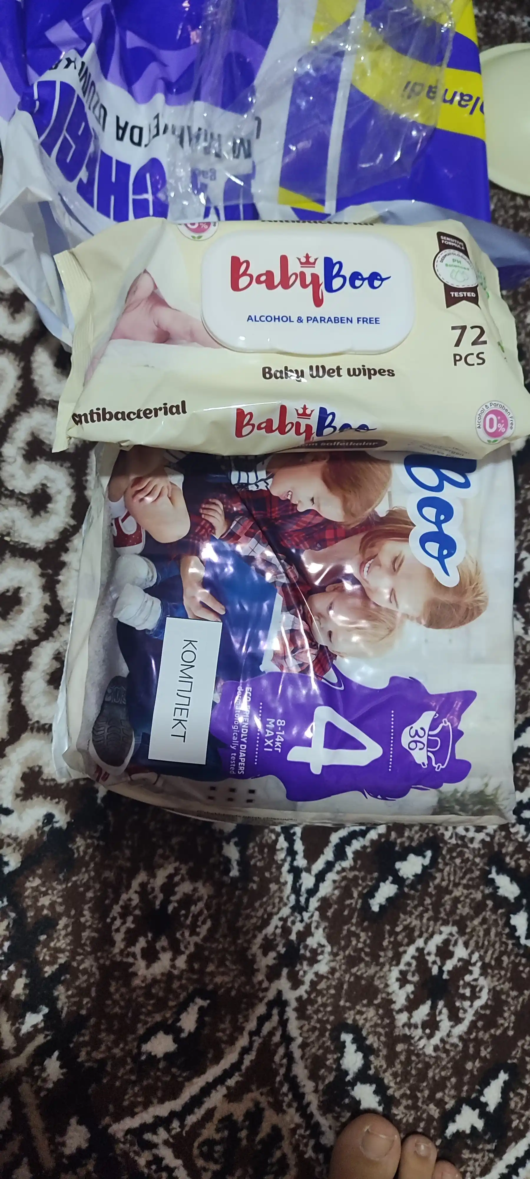 Детские подгузники BabyBoo Ultra Soft 4, 8-14 кг, 36 шт
