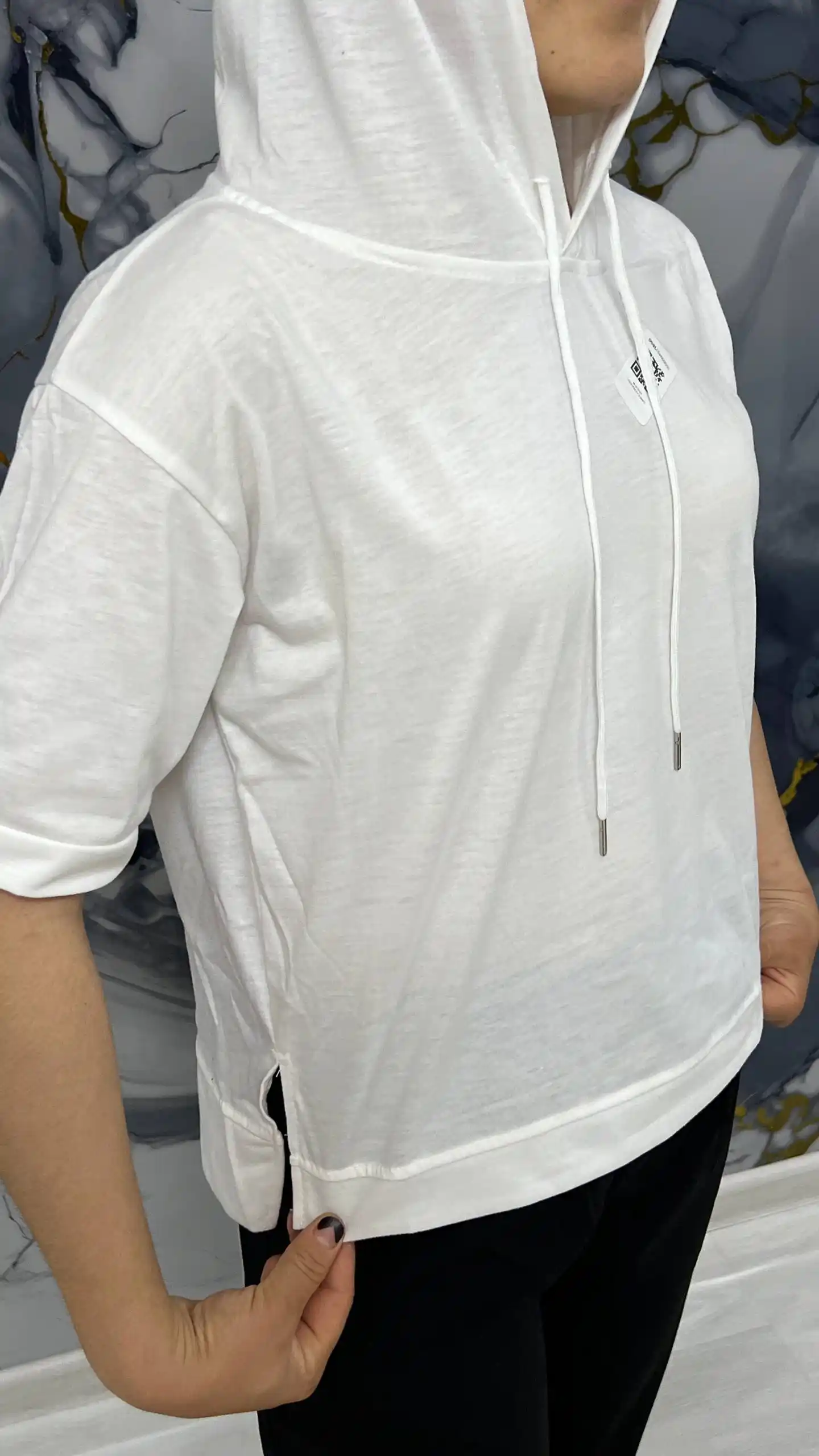 Yozgi ayollar xudi, kalta yengli, pushti/kulrang/oq, M-2XL