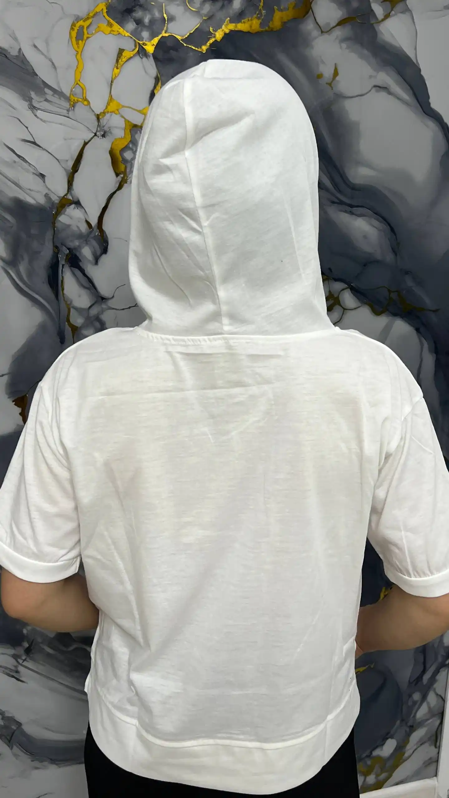 Yozgi ayollar xudi, kalta yengli, pushti/kulrang/oq, M-2XL