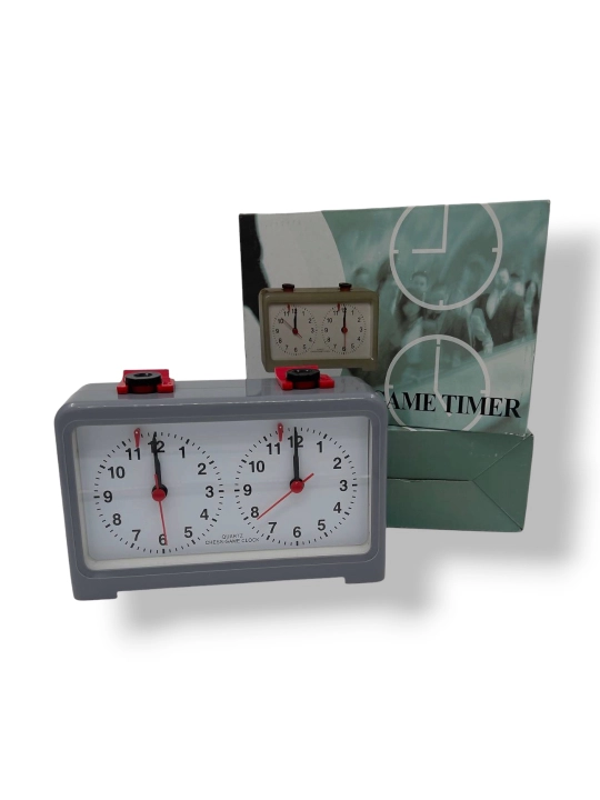 Механические шахматные часы Game Timer с двумя циферблатами - 