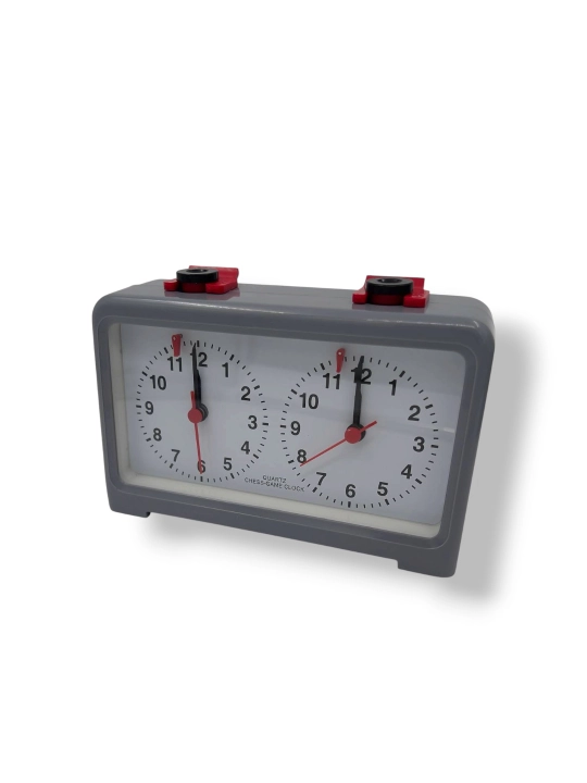 Game Timer mexanik shaxmat soati, ikki siferblatli