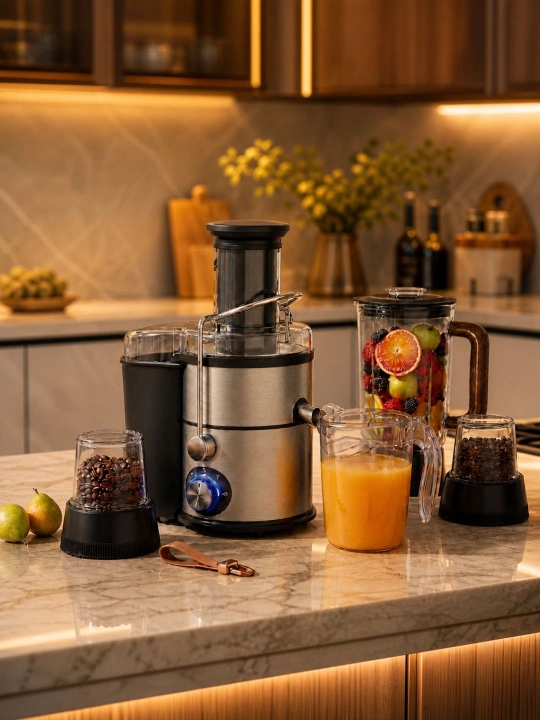 BOSCH Комбайн для кухни, 4 в 1, измельчитель, соковыжималка, чоппер, блендер, кофемолка