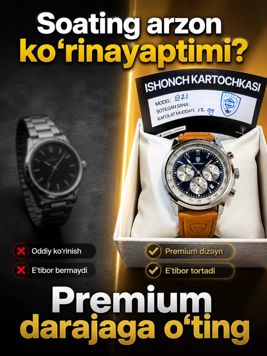 POEDAGAR 921 Yapon kvarts mexanizmi classic Elite uchun Ishlangan