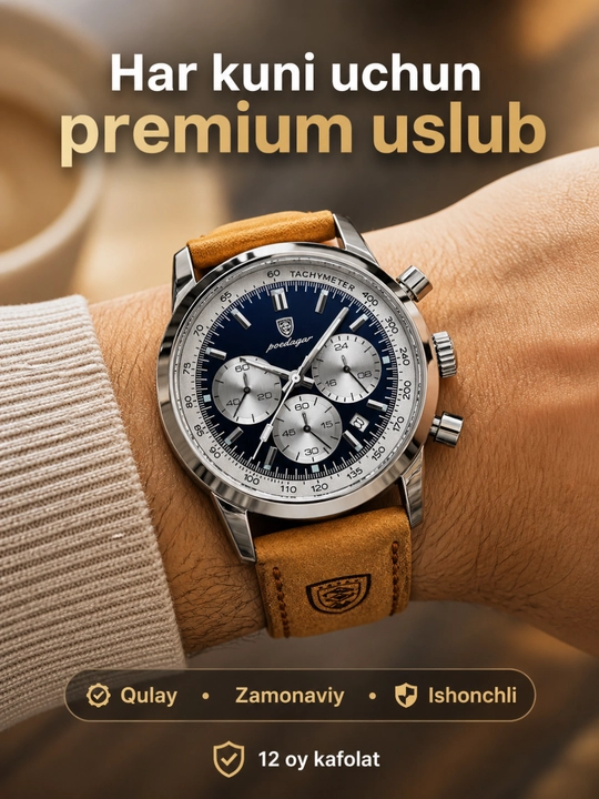 POEDAGAR 921 Yapon kvarts mexanizmi classic Elite uchun Ishlangan