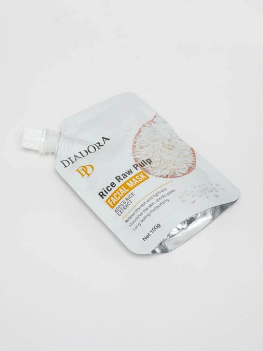 Маска для лица Bioaqua Rice Raw Pulp, 100 г, с рисом, увлажняющая, питательная, сияющая