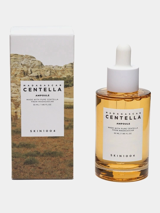 Успокаивающая ампульная сыворотка с центеллой Madagascar Centella Ampoule Skin1004, 55 мл - 