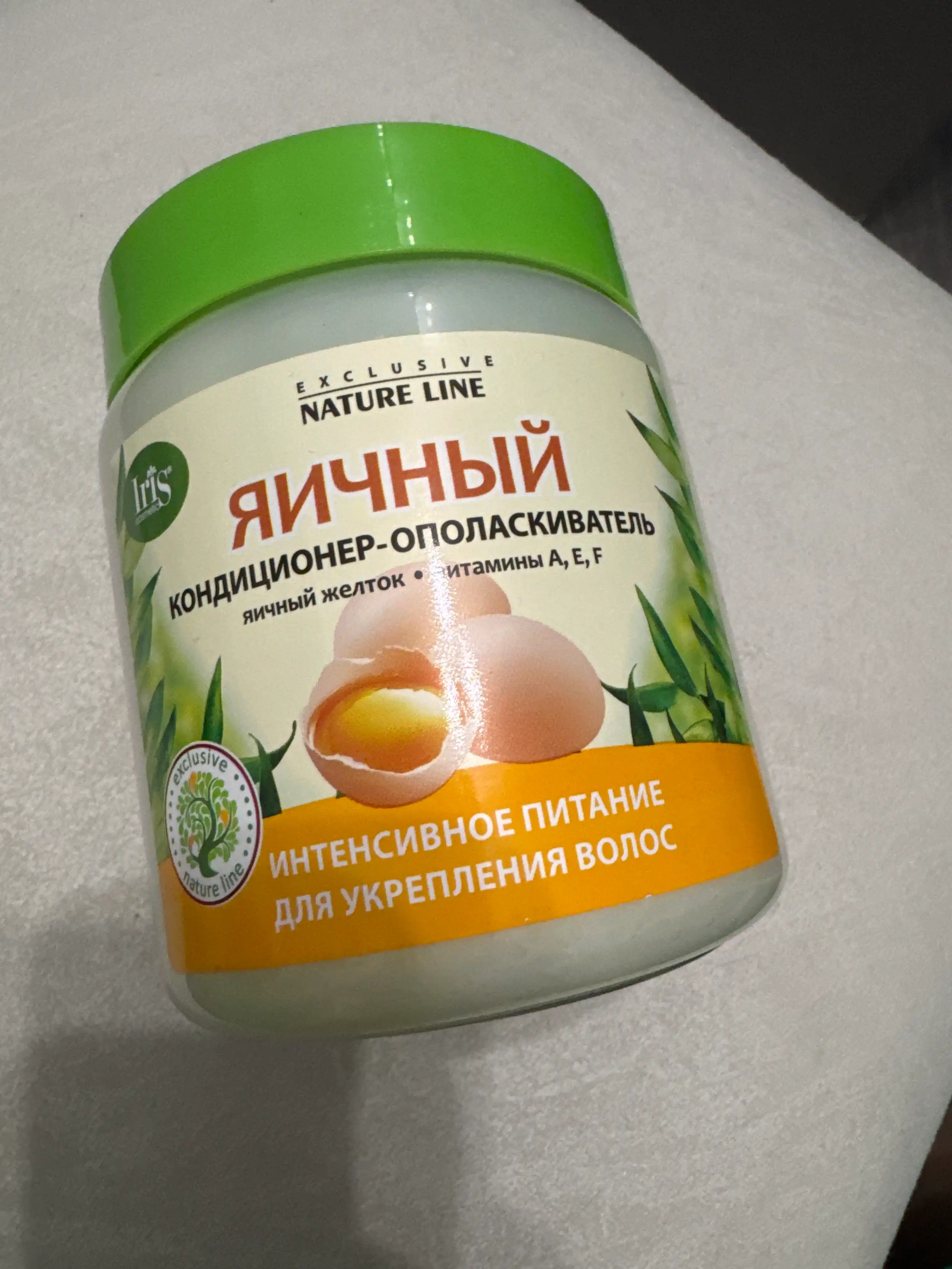 Кондиционер-ополаскиватель для волос Iris cosmetic Exclusive nature line, яичный, 500 мл