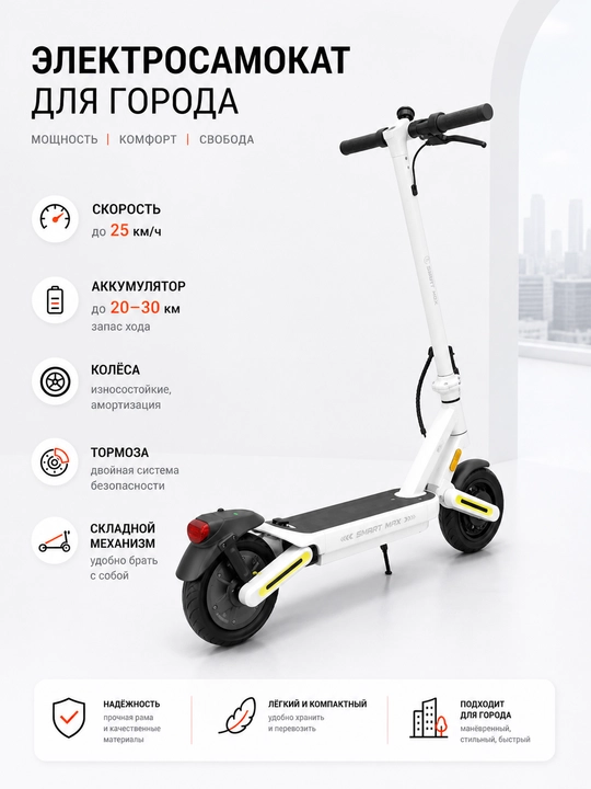 Smart Max elektr skuter — shahar uslubi va harakatlanish erkinligi