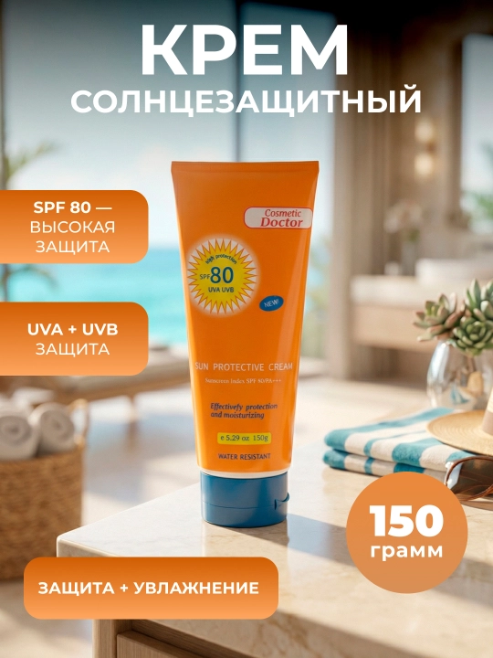 Quyoshdan himoya qiluvchi krem, namlovchi, zagar krem, SPF 50+, PA+++, 50 ml, spf krem - 