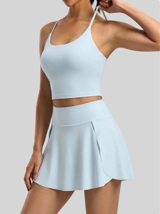 Topik, sport top, fitnes uchun chashkali sport topi, yoga, sport kiyimlari ayollar uchun - 