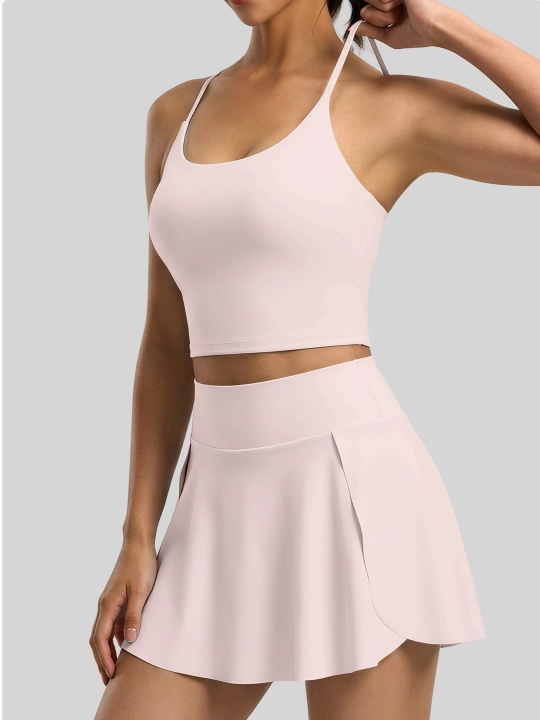 Topik, sport top, fitnes uchun chashkali sport topi, yoga, sport kiyimlari ayollar uchun - 