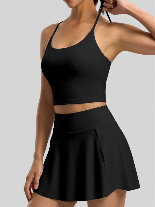 Topik, sport top, fitnes uchun chashkali sport topi, yoga, sport kiyimlari ayollar uchun