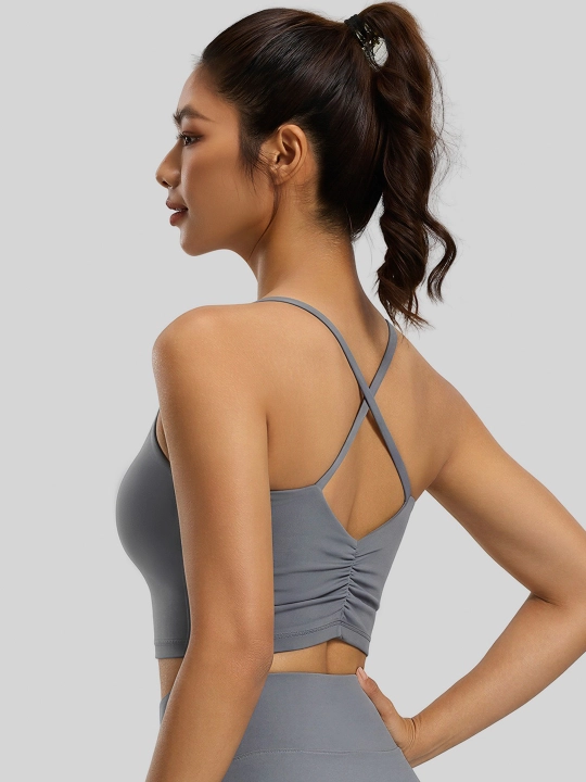 Topik, sport top, fitnes uchun chashkali sport topi, yoga, sport kiyimlari ayollar uchun