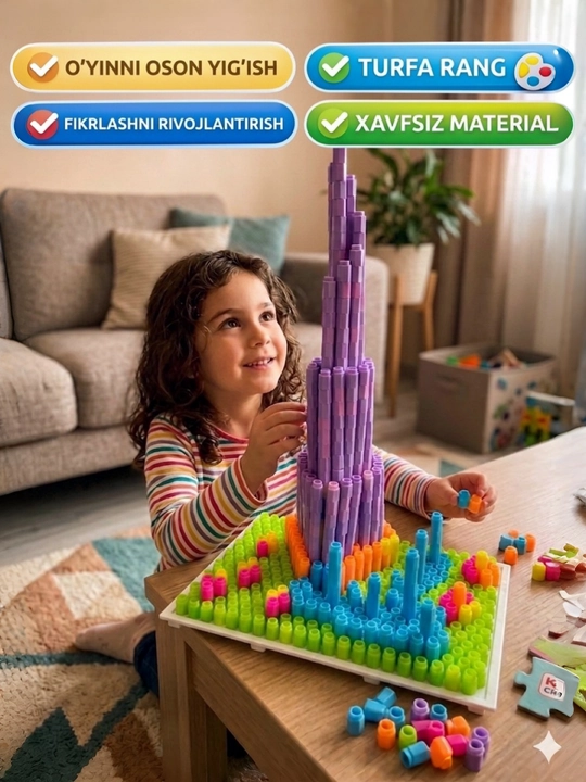 3D пазл, для детей 3+, красочная игрушка, пазл, развивающая игрушка, мозаики