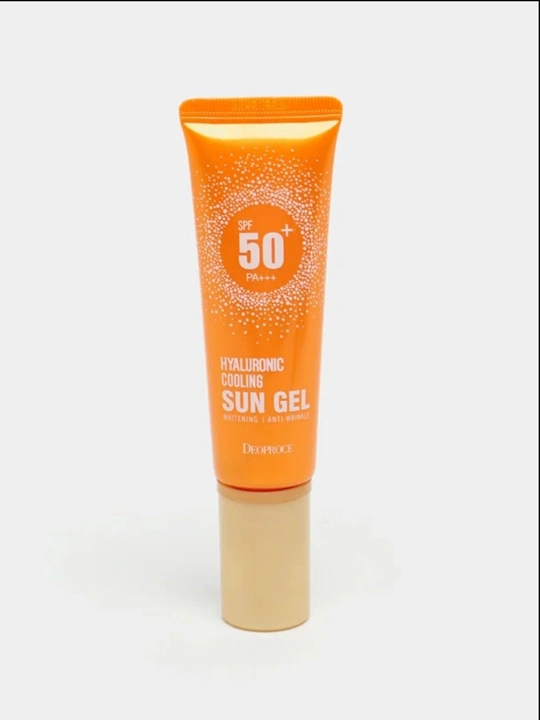 SPF krem, quyoshdan himoya qiluvchi Deoproce Hyaluronic Cooling Sun Gel SPF 50+
