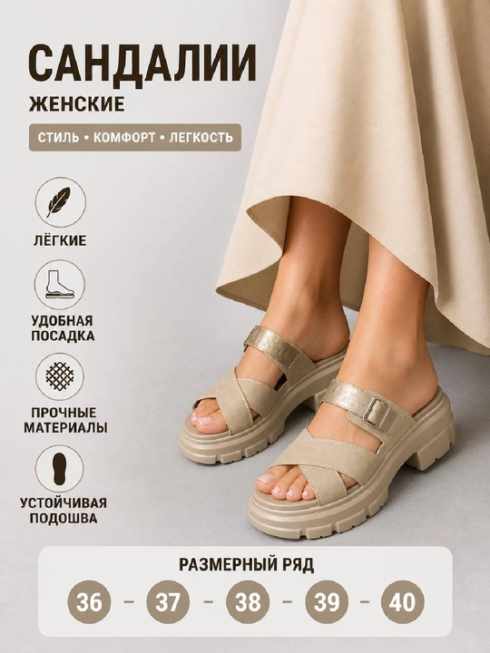 Ayollar sandallari, ixcham poyabzal, qulay poyabzal, sandallar, yozgi ochiq poyabzal - 