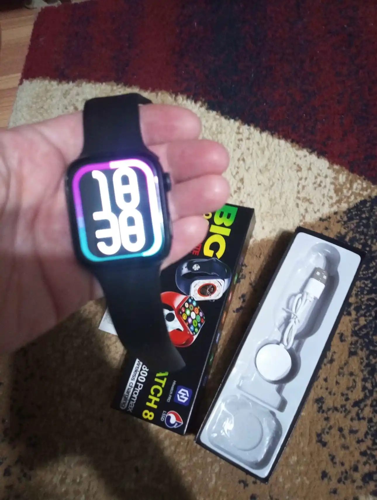 Умные часы Smart Watch BIG T800 Pro Max, для Android и iOS, беспроводная зарядка, 45 мм