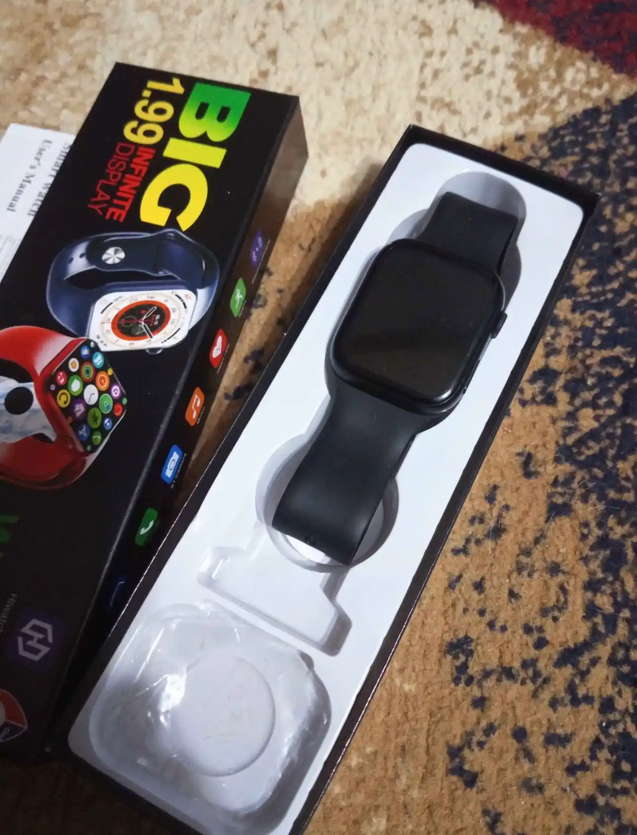 Умные часы Smart Watch BIG T800 Pro Max, для Android и iOS, беспроводная зарядка, 45 мм