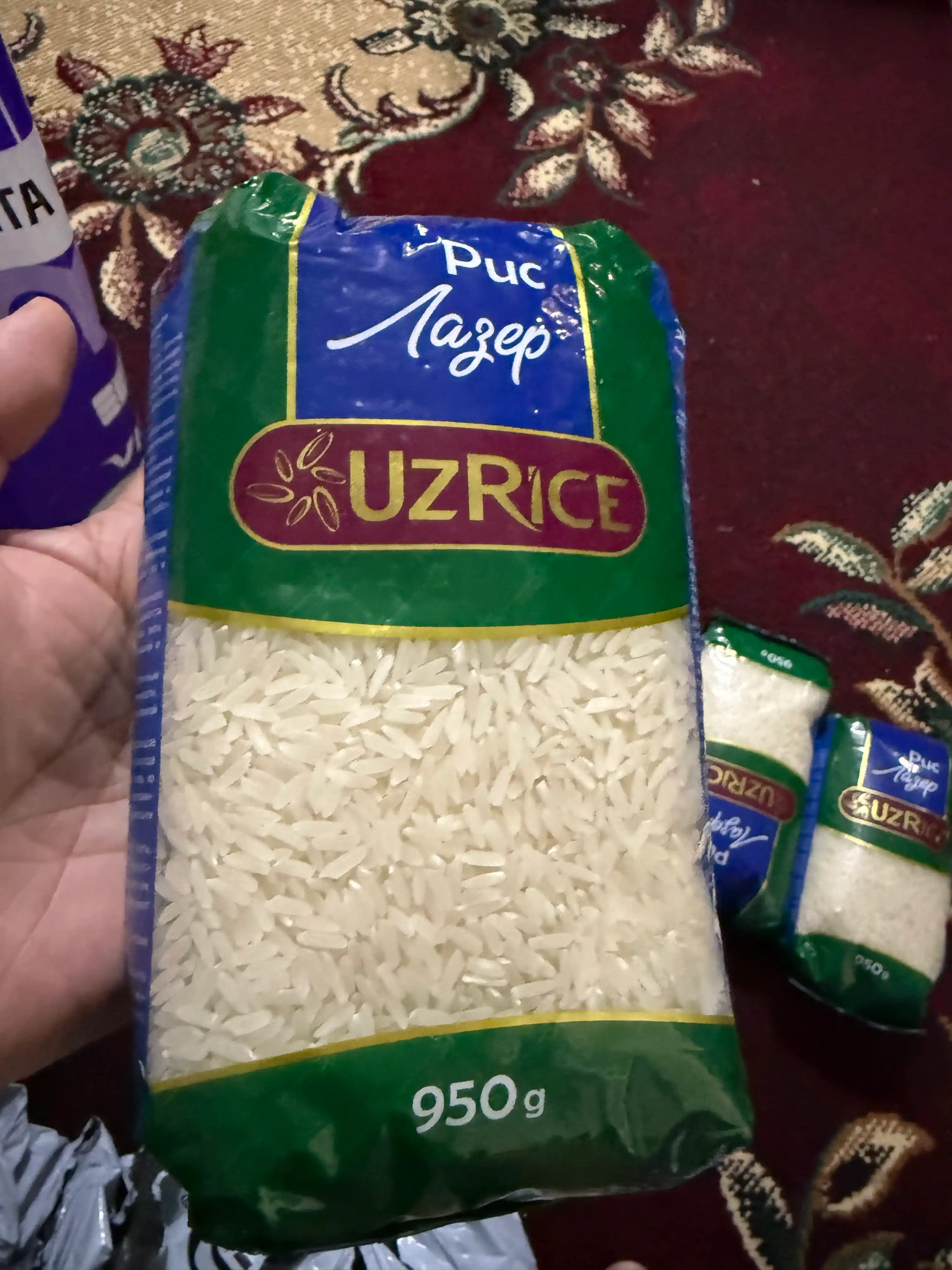 Рис Лазер высший сорт, UzRice, 950 г
