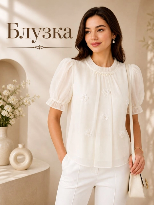 Блузка, кофта женская летняя (рубашка блузка) - 