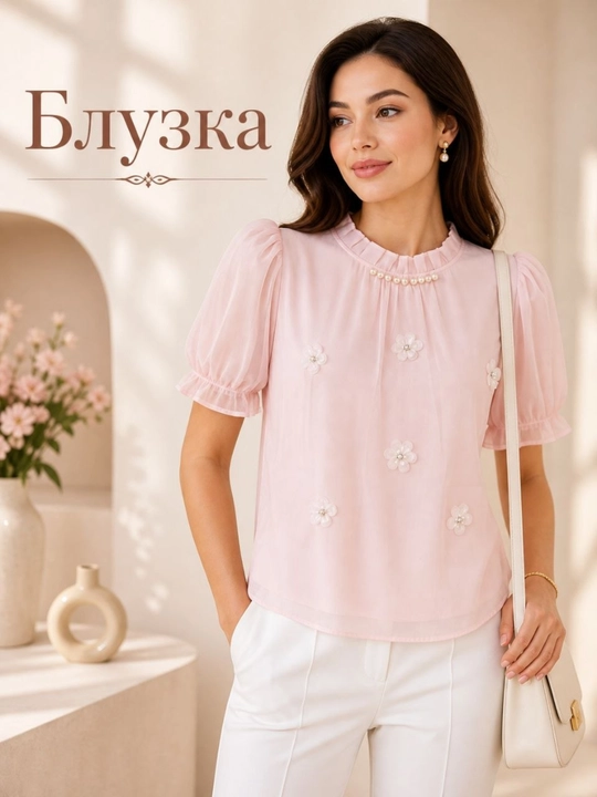 Блузка, кофта женская летняя (рубашка блузка) - 