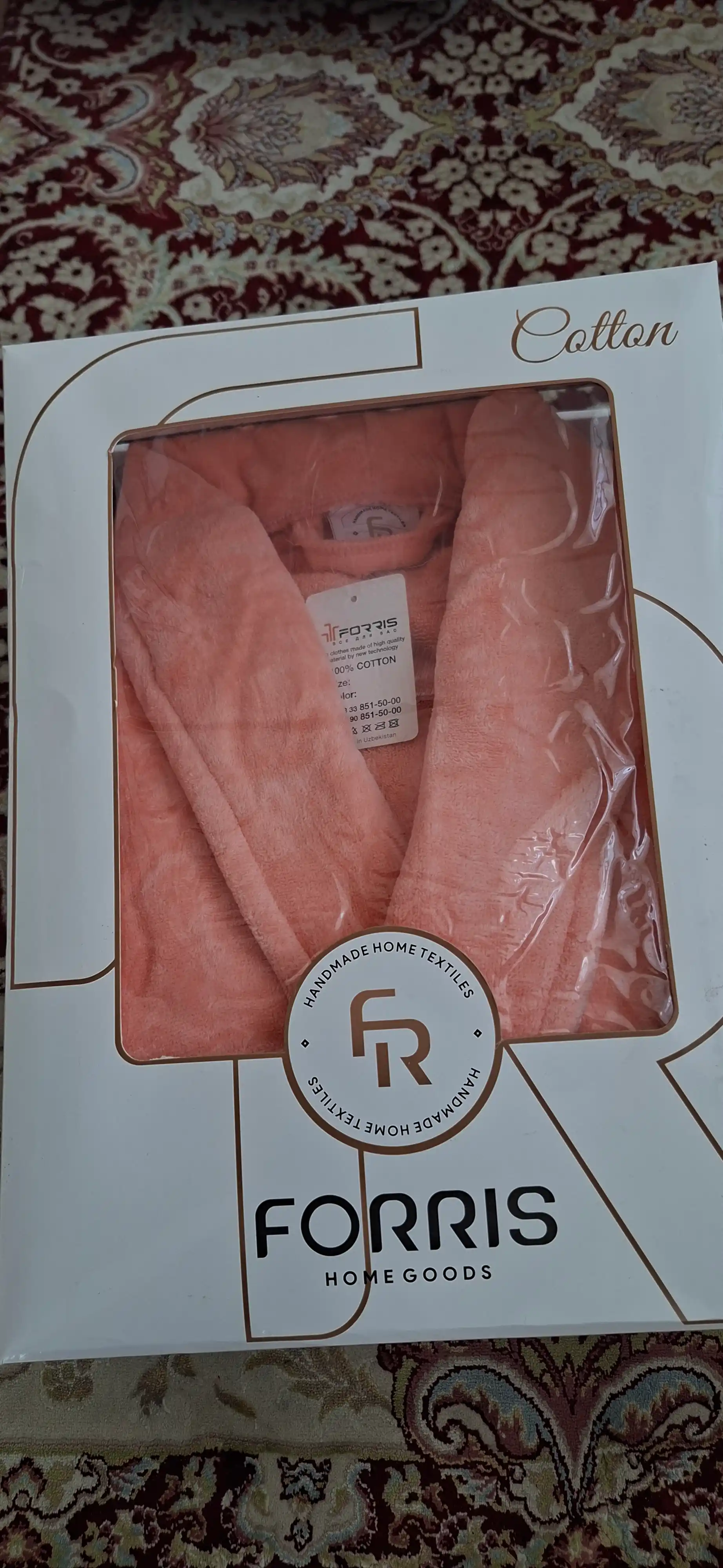 Xalat hammom uchun FORRIS HOME, ayollar va erkaklar uchun, paxta, 500 g/m²