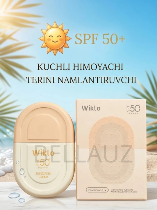 Солнцезащитный крем WIKLO, крем для лица SPF 80, 50 PA+++, 50 г, 100 г - 