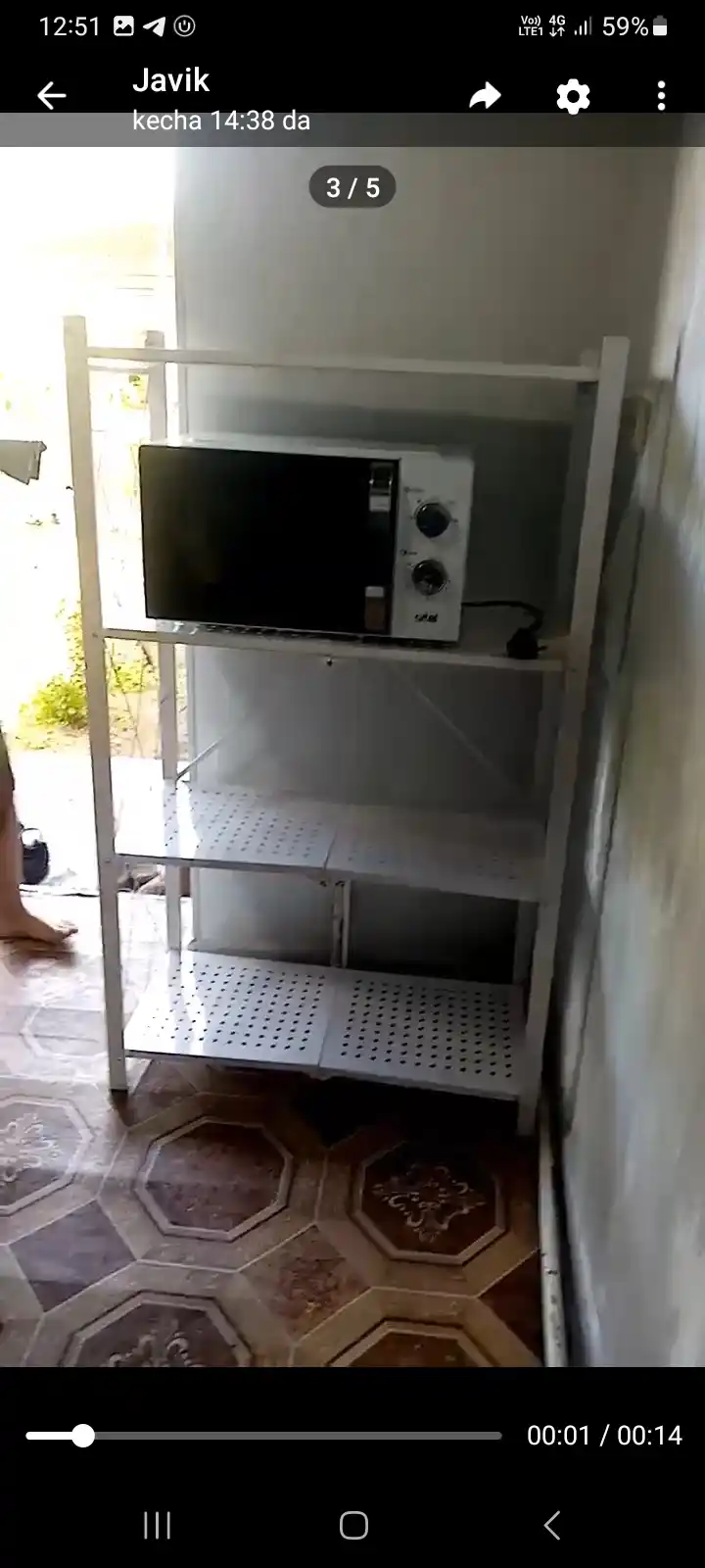 Uy va ofis uchun g‘ildirakli yig‘ma javon, etajyorka