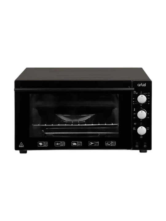 Mini-pech Artel MD-4203 INX qora, 42L, 1400W, mexanik boshqaruv, ixcham dizayn - 