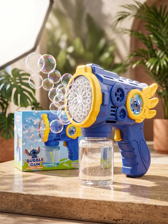 Генератор мыльных пузырей детский, на батарейках, BUBBLE GUN