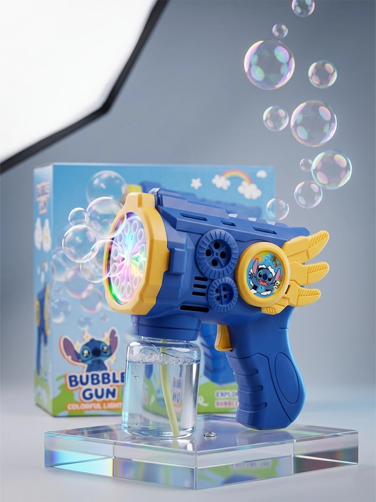 Генератор мыльных пузырей детский, на батарейках, BUBBLE GUN
