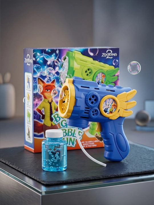 Генератор мыльных пузырей детский, на батарейках, BUBBLE GUN