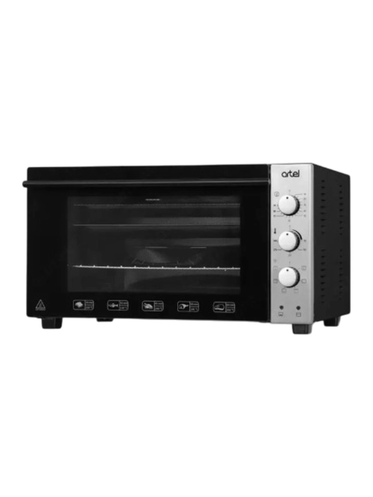 Mini-pech Artel 4203 qora, 36L, 1400W, mexanik boshqaruv, 300°C, ixcham dizayn