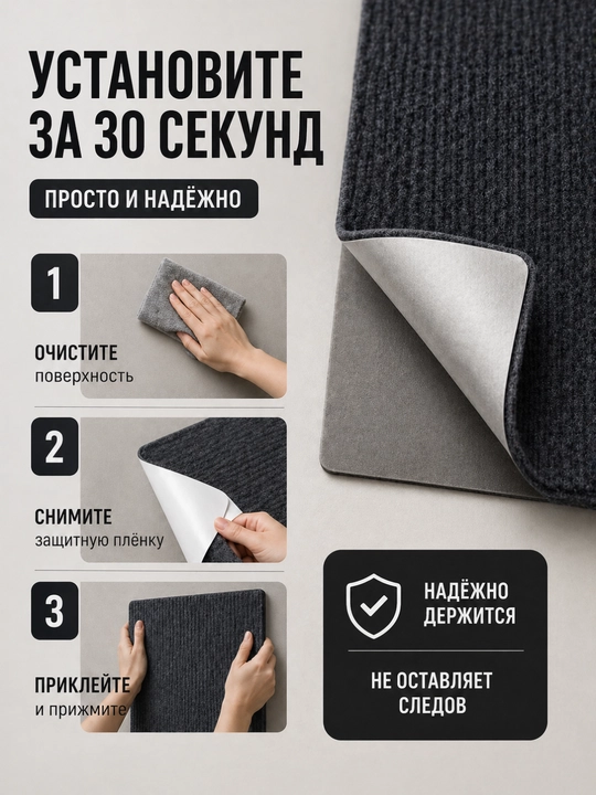 Когтеточка для кошки самоклеящаяся 30х60 см, защита мебели, стен и дивана от когтей