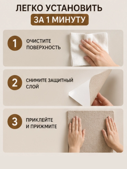 Когтеточка для кошки самоклеящаяся 30х60 см, защита мебели, стен и дивана от когтей