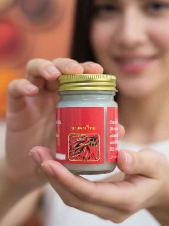 Tailand qizil chili qalampir balzami, bo'g'inlar va mushaklar uchun isinish, 50 g