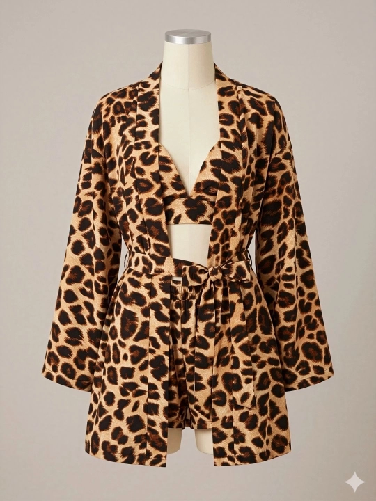 Ayollar uchun leopard bosma to'plami
