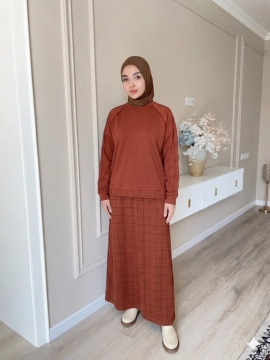 Женский комплект кофта и длинная юбка, стиль casual elegant, удобный и элегантный образ - 