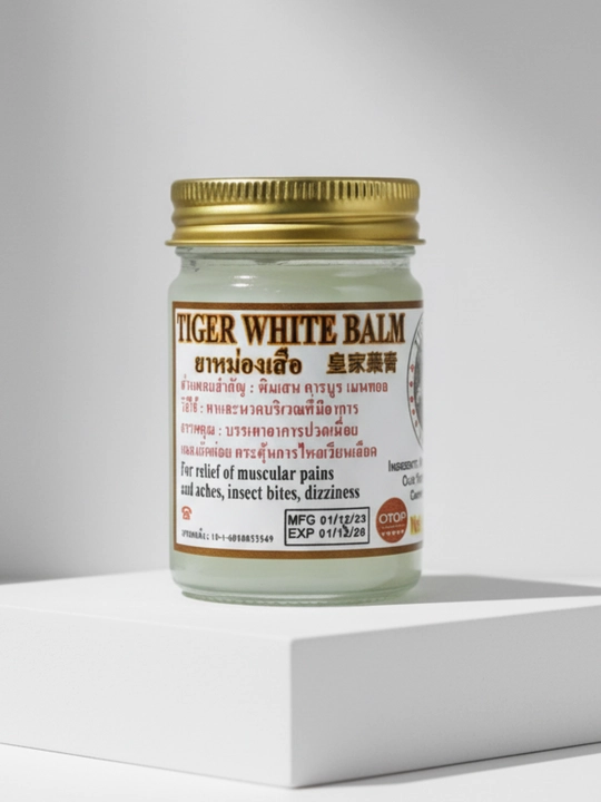 Tiger White Balzam og'riq qoldiruvchi vosita, Tailand o'ti, 50g