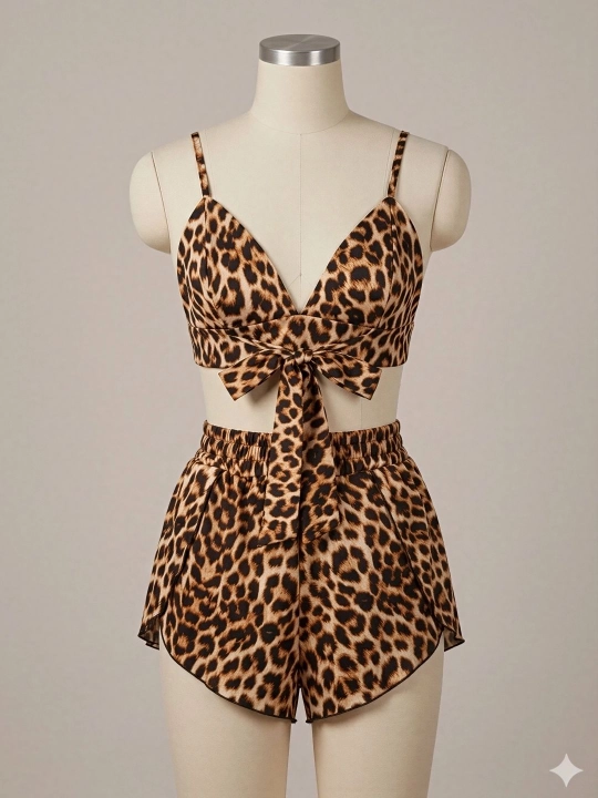 Ayollar uchun leopard bosma to'plami