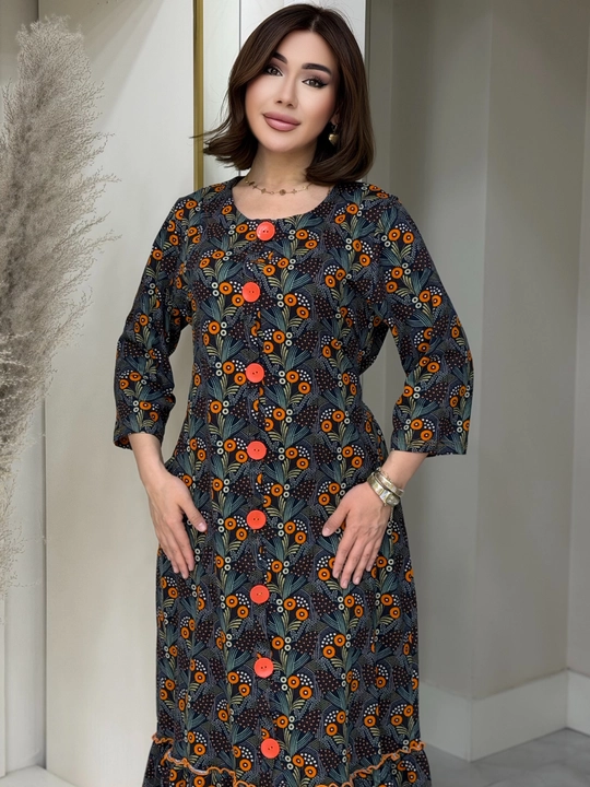 Ayollar uchun katta o‘lchamli uy xalat (2XL–7XL), 100% paxta XB, yozgi, qulay