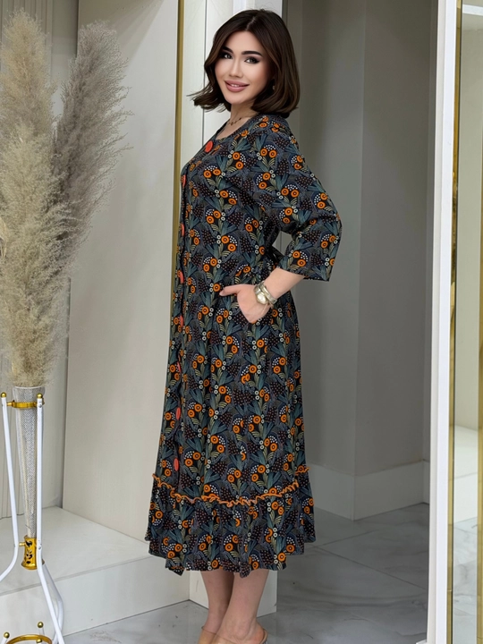 Ayollar uchun katta o‘lchamli uy xalat (2XL–7XL), 100% paxta XB, yozgi, qulay