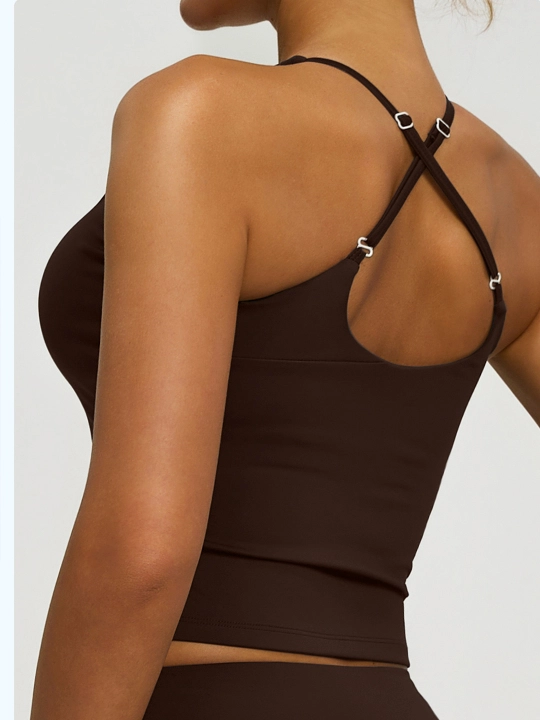 Topik, Sport Top, Fitnes uchun chashkali sport topi, Yoga, sport kiyimlari ayollar uchun