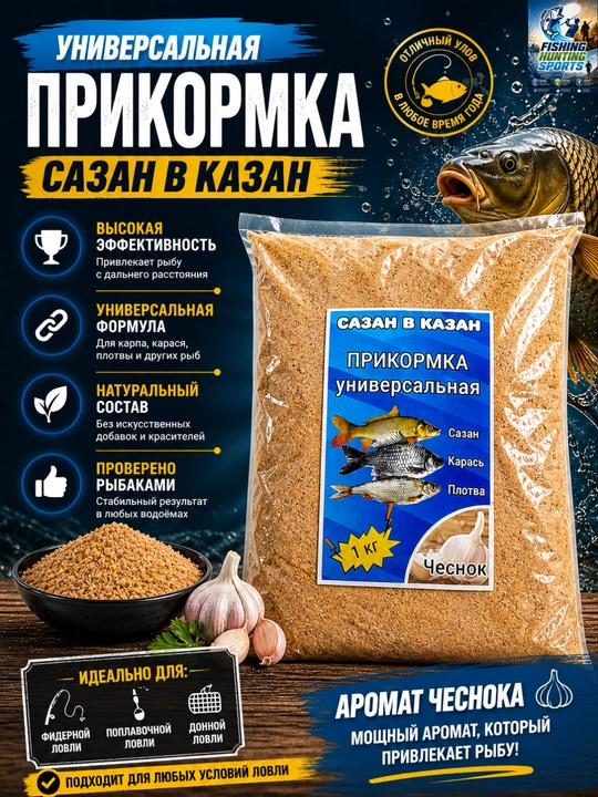 Прикормка сухая, 1000 г - 
