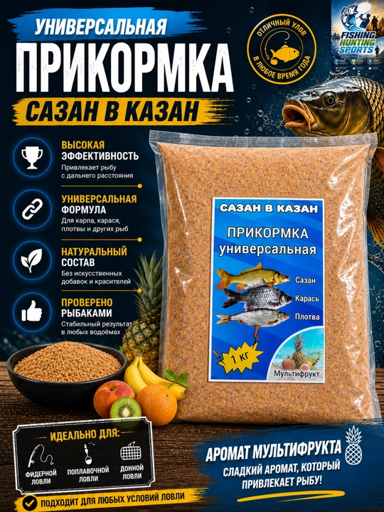 Прикормка сухая, 1000 г - 