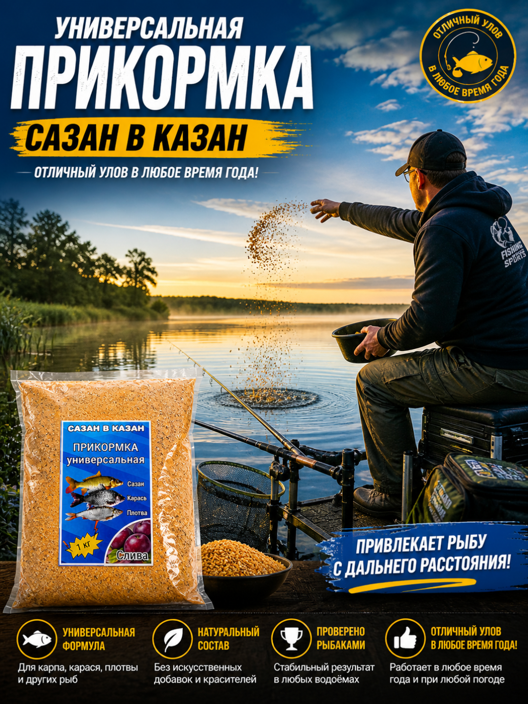 Прикормка сухая, 1000 г