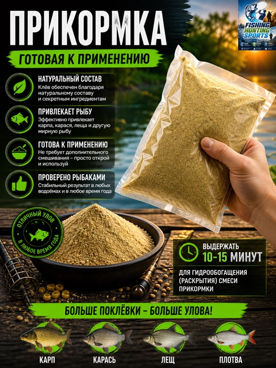 Прикормка сухая, 1000 г