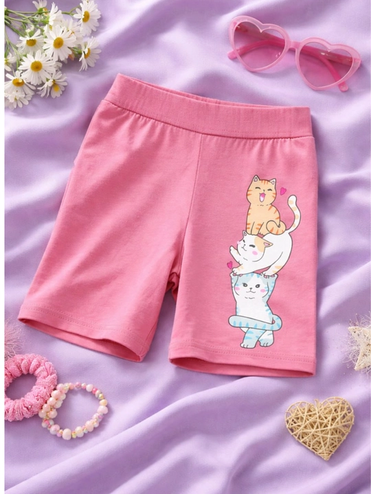 Шорты детские для девочек, х/б трикотаж, 3-7лет